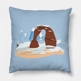 ice mountain arch Pillow