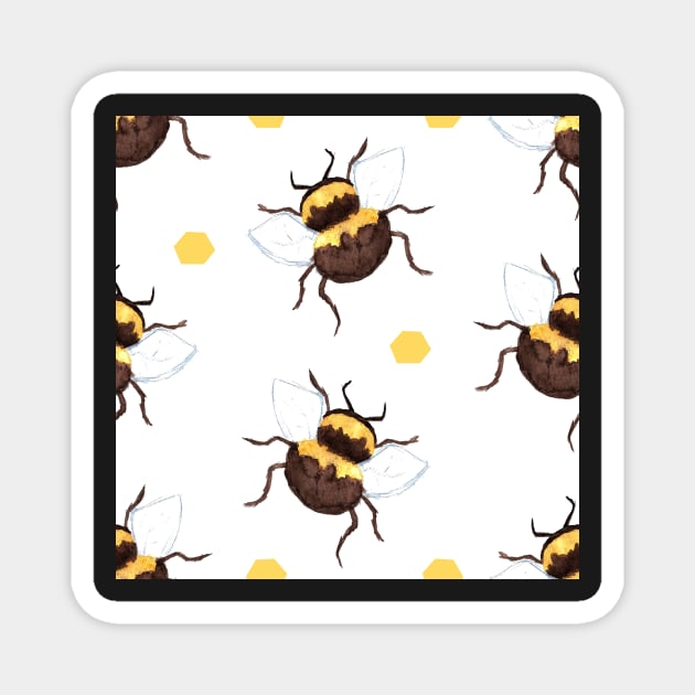 Best bee pattern ever! Magnet by MSBoydston