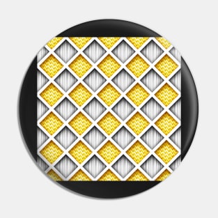 3d Geometric Pattern, Rhombic Harlequin Motif Pin