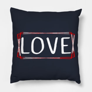 Love typography design Pillow