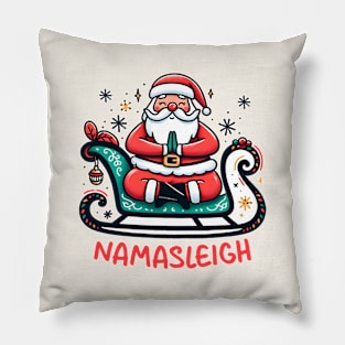 Namasleigh Yoga Christmas Pillow