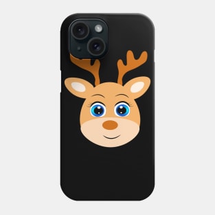 Cute Funny Reindeer Animal Face Phone Case