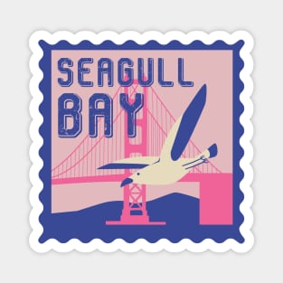 Seagull Bay Vintage Stamp Magnet