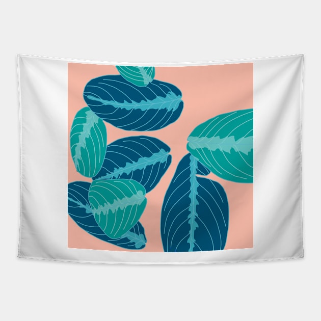 prayer plant Tapestry by terastar