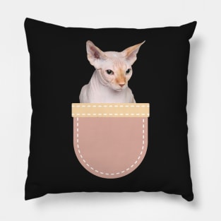 Sphynx Cat in Pocket Pillow