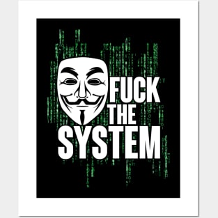 Fuck The System Posters and Art Prints for Sale | TeePublic