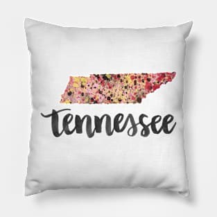 tennessee - calligraphy and abstract state outline Pillow