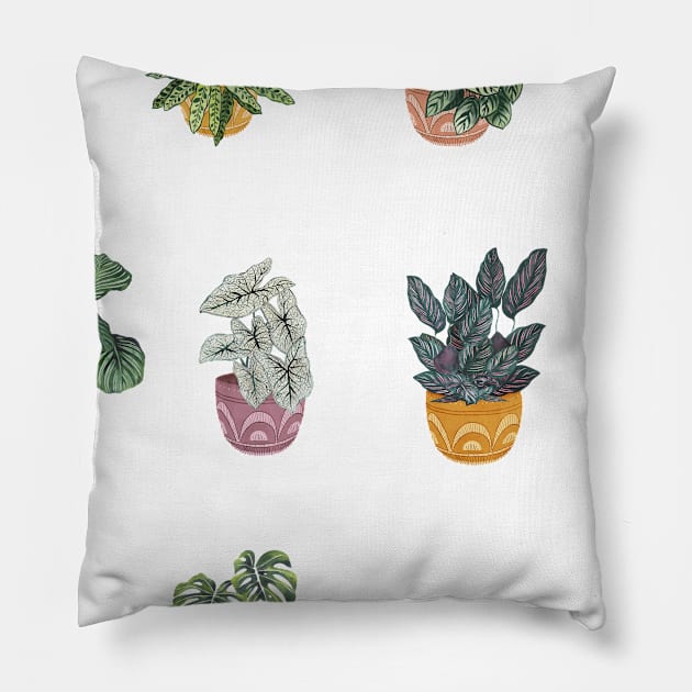 House  Plants illustration 2 Pillow by Gush Art Studio 1