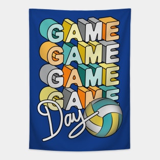 Game Day Volleyball Art Tapestry