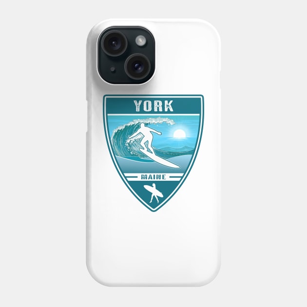 Surf York Maine Phone Case by Jared S Davies