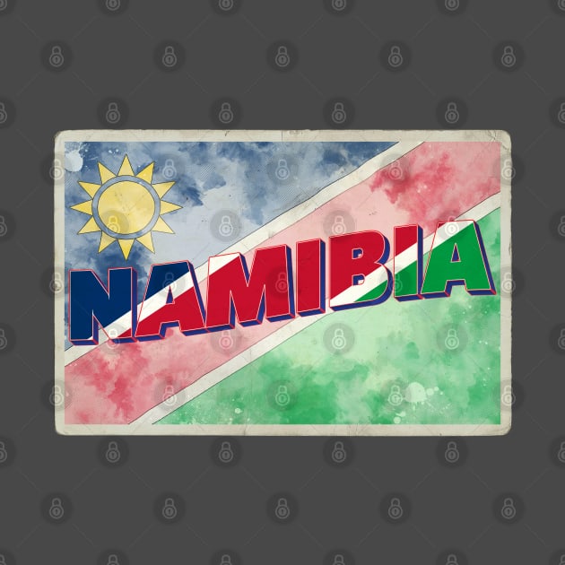 Namibia Vintage style retro souvenir by DesignerPropo