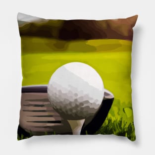 Golf Ball Tee Off Pillow