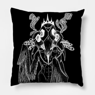 Bird King white Pillow