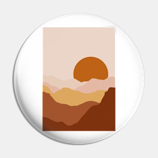 Abstract Sunset Painting 7.5 Pin