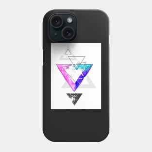 Geometry with watercolor triangle Phone Case