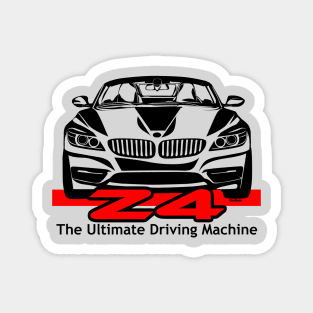 DigiRods Z4 Z 4 Convertible The Ultimate Driving Machine Cartoon Car Art Magnet