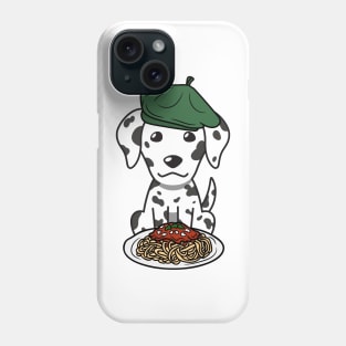 Dog eating Spaghetti - dalmatian Phone Case