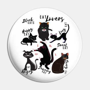 Black Cats/  cat lovers / Pets, Halloween Pin