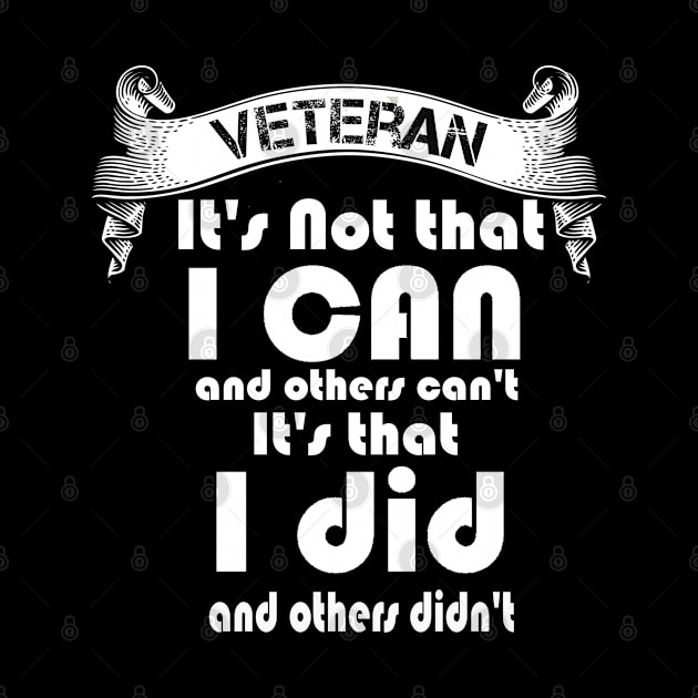 I did and others didn't, Veteran by Airdale Navy