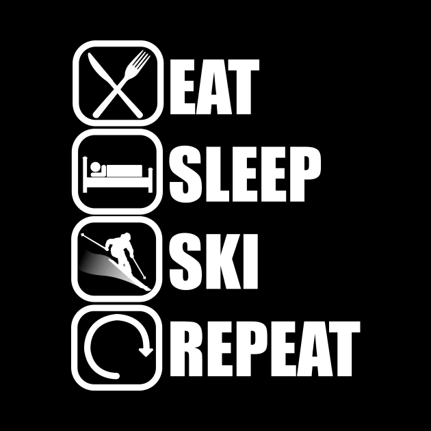 Eat Sleep Ski Repeat by ChrisWilson