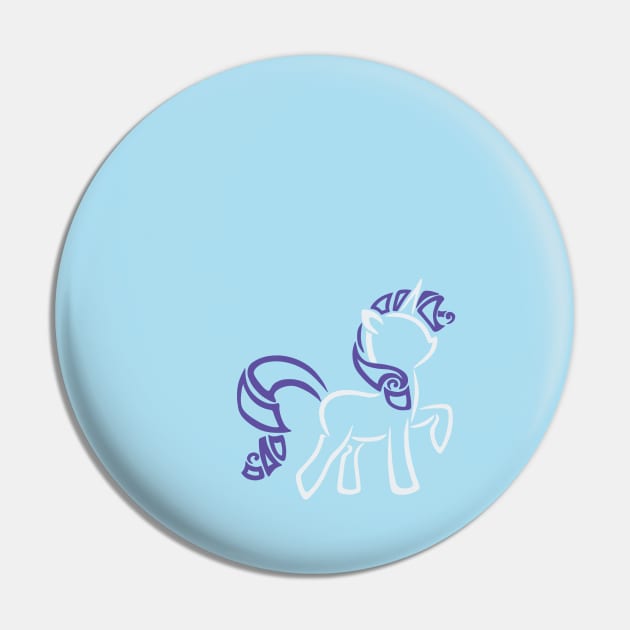 Tribal Pony - Rarity Pin by Alaina Williams