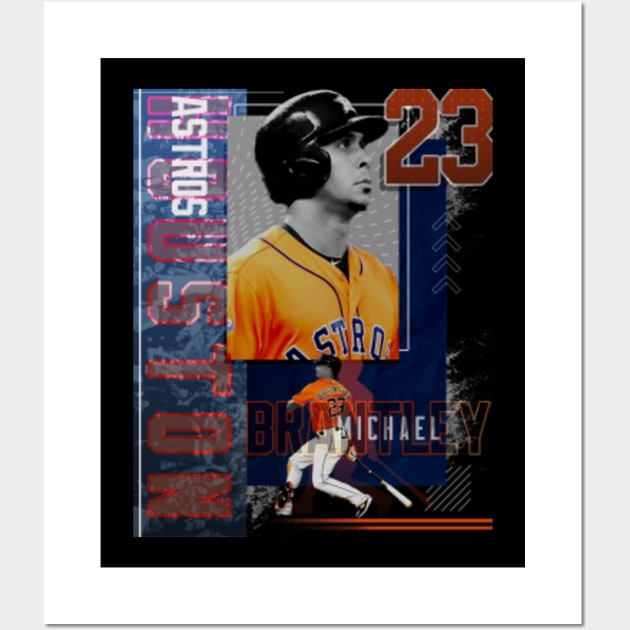 Michael Brantley Baseball Paper Poster Astros 2 - Michael Brantley