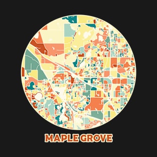 Maple Grove Minnesota map in mozaique colors T-Shirt