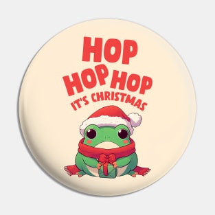 Hop Hop Hop Christmas Frog Pin