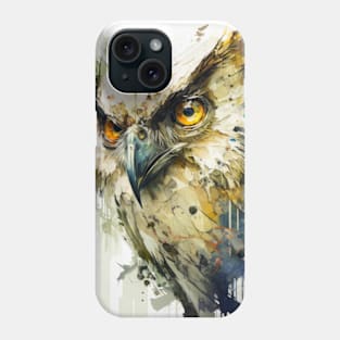 Owl Bird Portrait Animal Painting Wildlife Outdoors Adventure Phone Case