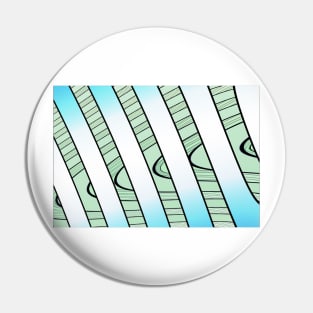 Blue Striped Pattern Pin