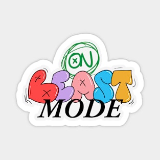 Beast mode Word Lettering Art Magnet