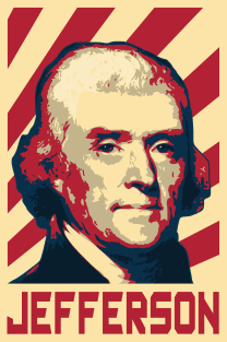 Thomas Jefferson Retro Propaganda Magnet