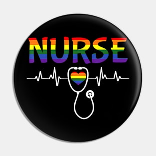 Nurse LGBTQ Gay Pride Pin