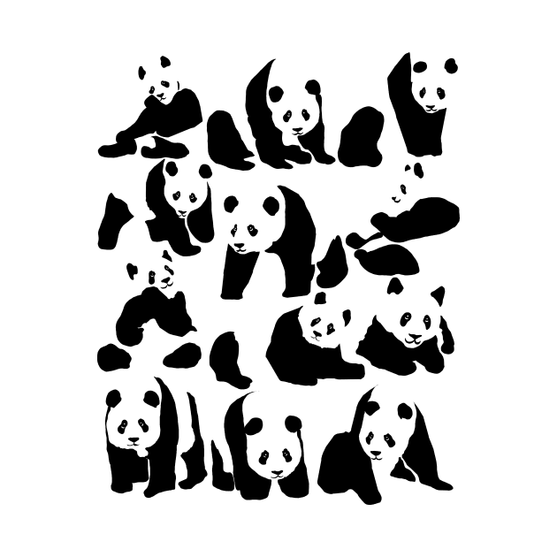 Panda Characters by absolemstudio