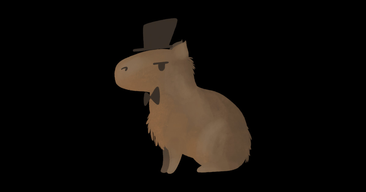 Fancy Capybara - Capybara - T-Shirt | TeePublic