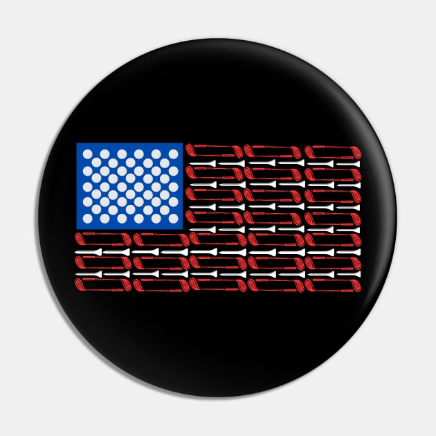 American Flag Golf Pin by Proud Town Tees