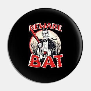 Baseball Halloween Shirt | Beware The Bat Vampire Pin