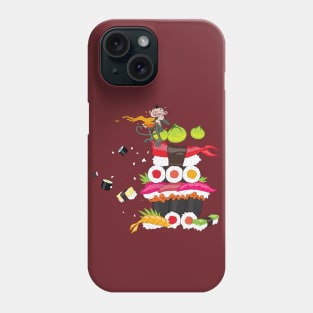 monkey eating shushi Phone Case