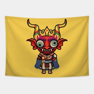 Cute Bolivian Devil Cartoon Tapestry