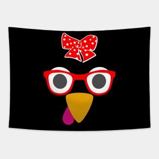 Cute Turkey Face Tapestry