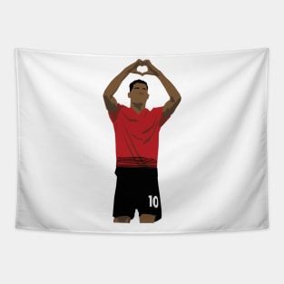 Marcus Rashford Heart Tapestry