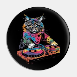 Cat DJ Transition Pin