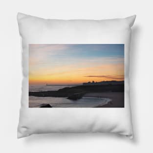 January sunrise at Cullercoats Bay Pillow