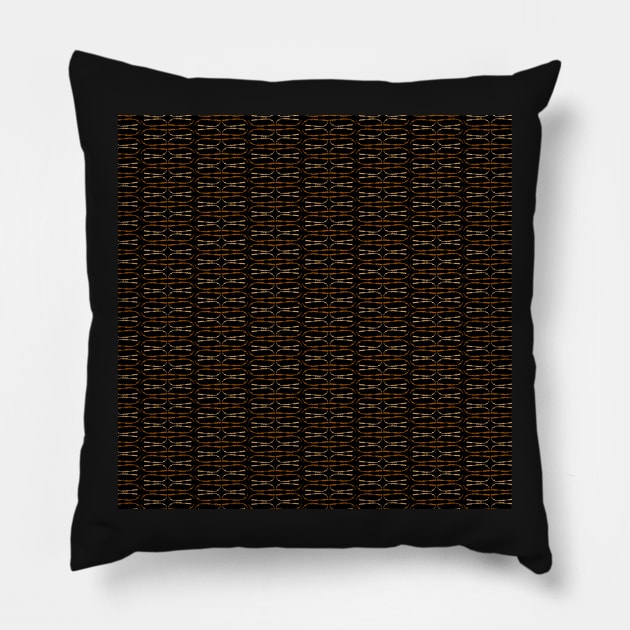 Black and gold abstract organic seed pods Pillow by FrancesPoff