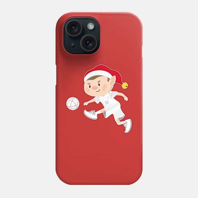 Denmark football Christmas elf. Football World Cup soccer t-shirt Phone Case by abtchlr