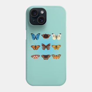 A collection of nine butterflies Phone Case