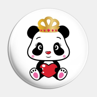 'Panda Lover Fan Gift' Cute Valentine's Day Panda Pin