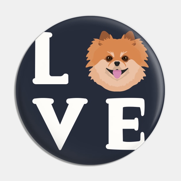 Love Pomeranians - Pom Pom Dog Puppy Face Pin by PozureTees108