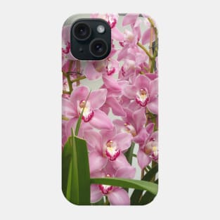 Pink Cymbidium Orchids Phone Case