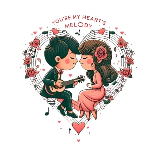Cute couple in the heart T-Shirt